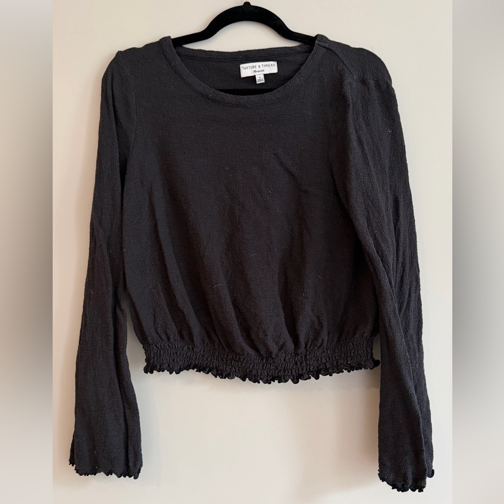 Madewell Black Long Sleeve Top